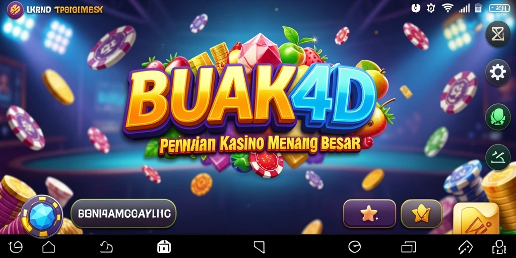 Tampilan gameplay BUAH4D yang menampilkan keseruan permainan kasino.