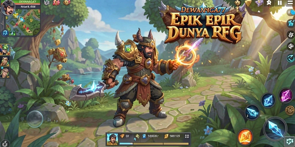 Tampilan screenshot gameplay <strong>DEWANAGA77</strong> yang menampilkan pertarungan melawan monster epik.