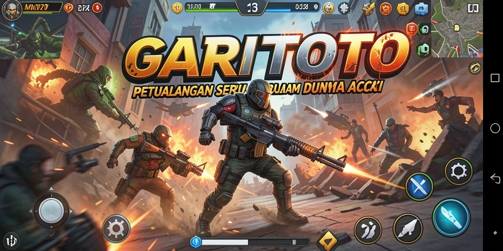 Tampilan gameplay menegangkan dalam aksi seru GARITOTO.