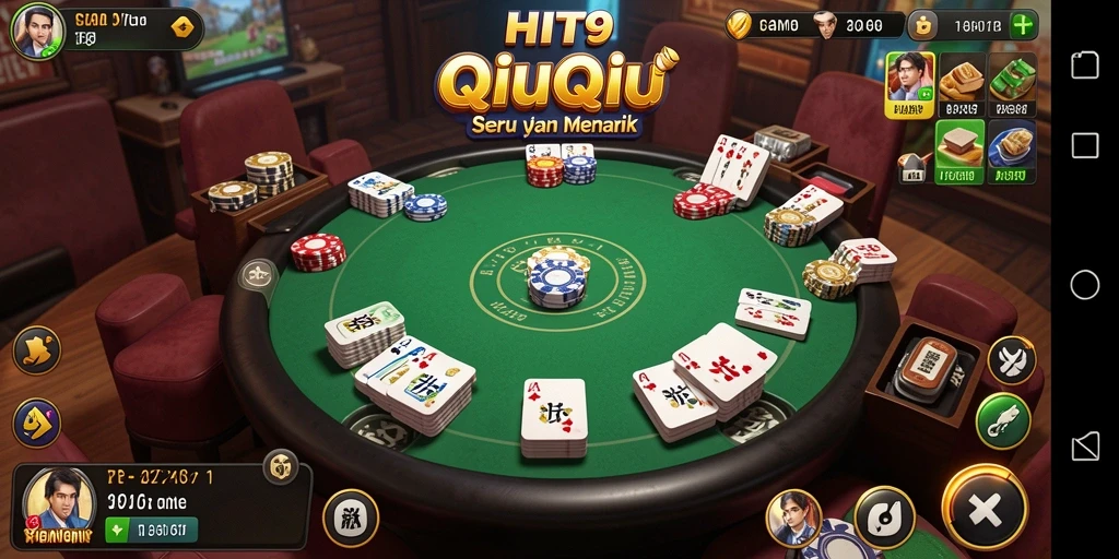 Tampilan gameplay yang menarik dari HIT9 dengan keseruan QiuQiu.