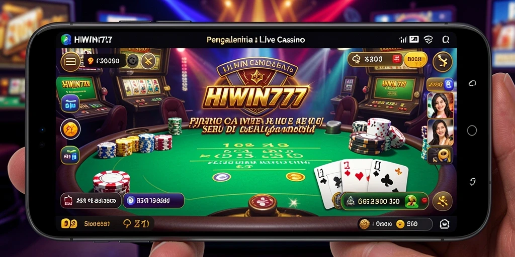 Screenshot gameplay Live Casino HIWIN777 yang menakjubkan dan interaktif.