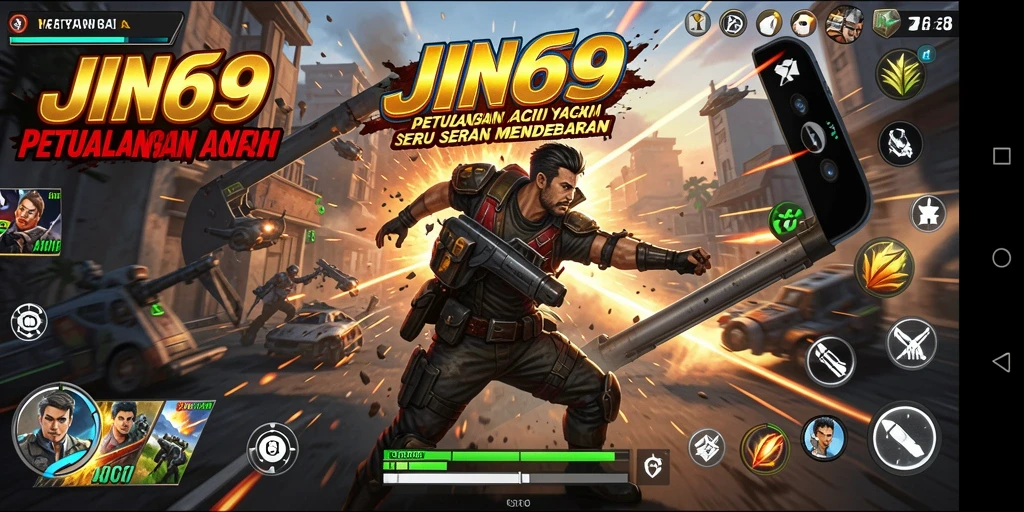 Tampilan gameplay JIN69 yang mendebarkan dengan pertarungan intens.