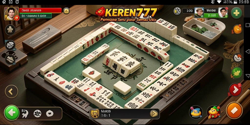 Tampilan gameplay KEREN777 dalam mode permainan Mahjong yang menarik.