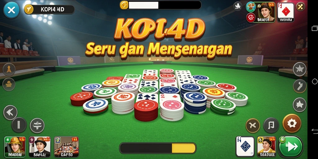 Tampilan screenshot KOPI4D yang menunjukkan gameplay Gaple yang seru.