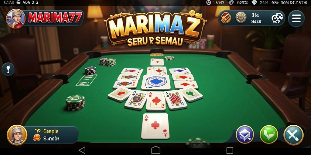 Tampilan gameplay Gaple yang mengasyikkan dan menarik.