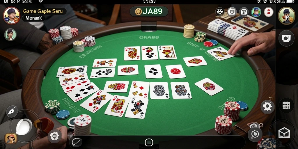 Screenshot gameplay OJA89 yang menunjukkan momen seru dalam bermain Gaple.
